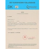 Exempel på Certificate of Professional Competence Transport Manager Danmark