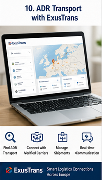 ADR-logistikplattform som kopplar samman kunder med farligt gods och certifierade transportörer i Europa