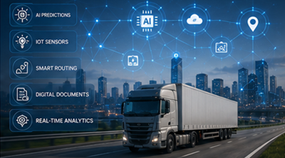 Framtidens logistikteknik med AI-baserad sändningsspårning, smarta transportsystem och digital synlighet i försörjningskedjan