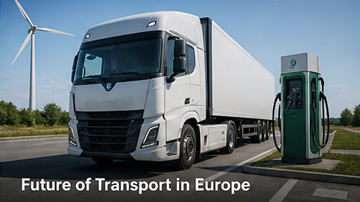 El-lastbilar grön logistik Europa hållbar transport framtid smart logistikteknik