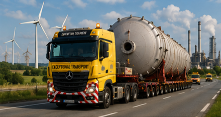 Överdimensionerade transporter som stödjer europeisk industri och infrastrukturprojekt