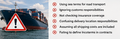Problem i internationella transporter orsakade av felaktiga handelsvillkor och missförstånd i logistiken