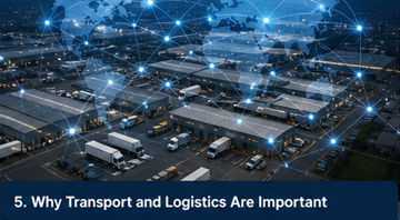 Globalt logistiknätverk som visar transportförbindelser över Europa i leveranskedjan