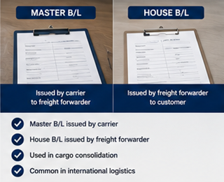 Jämförelse mellan Master Bill of Lading och House Bill of Lading inom spedition