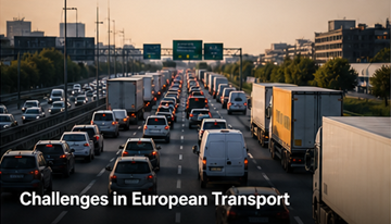 Trafikstockningar lastbilar Europa motorväg logistikutmaningar förseningar bränslekostnader transport